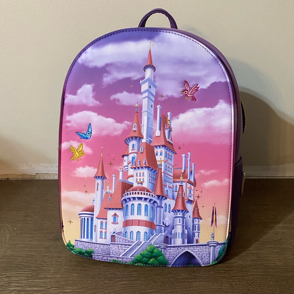 NWT Loungefly Belle’s Castle Backpack